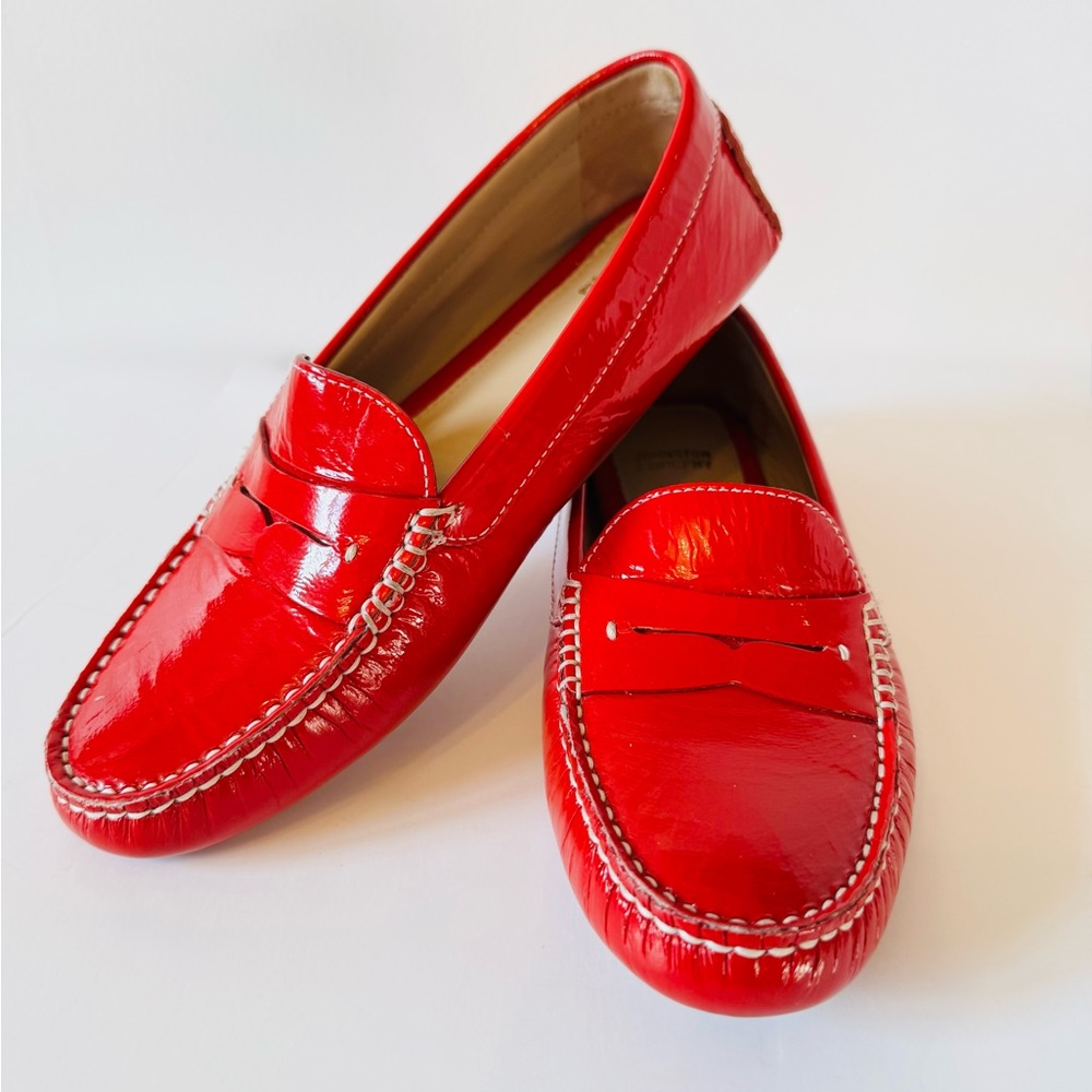 Johnston & Murphy Women’s Red Patent Leather Penny Loafers - Picture 10 of 11